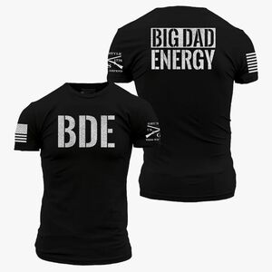 Grunt Style Big Dad Energy T-Shirt Men’s 2X Cotton Black Graphic Tee